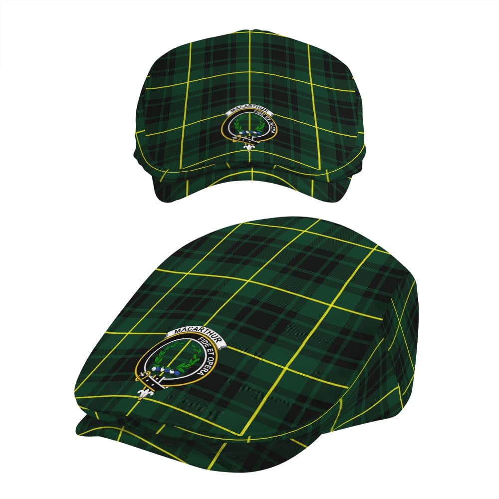 Scottish MacArthur Clan Badge Tartan Flat Cap - Image 5