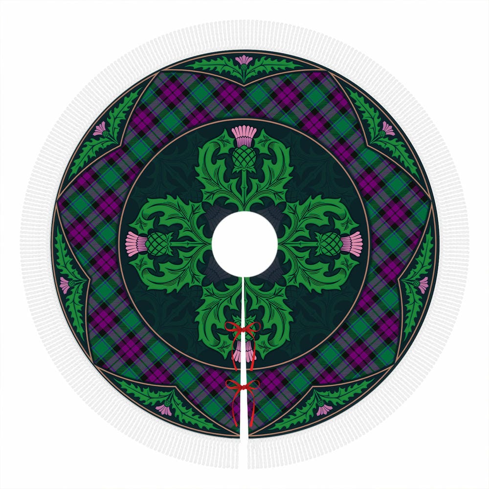Scottish MacArthur - Milton Tartan Christmas Tree Skirt Old Scottish Thistle Flower - Image 5
