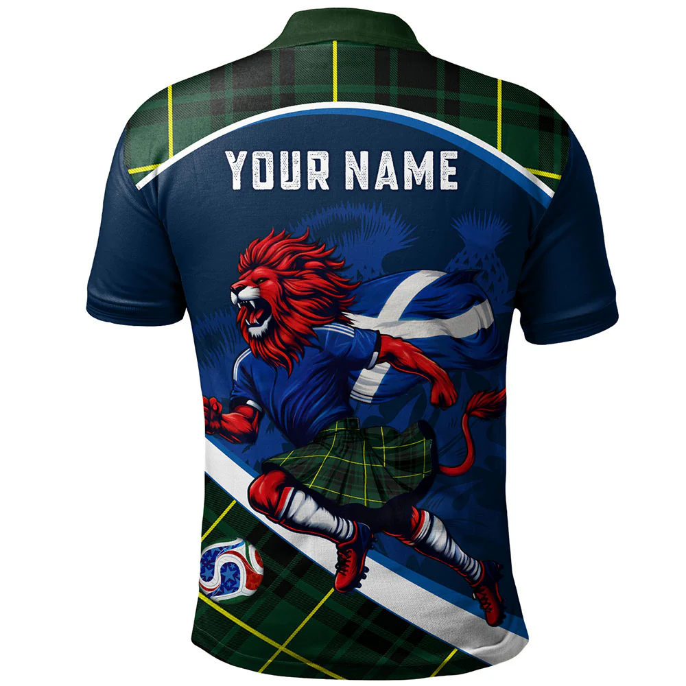 Scottish MacArthur Modern Clan Badge Tartan Polo Shirt Scotland Lion Brave Highland Spirit - Image 2