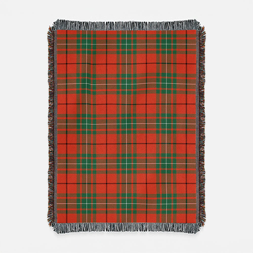 Scottish MacAulay Ancient Clan Badge Tartan Woven Blanket