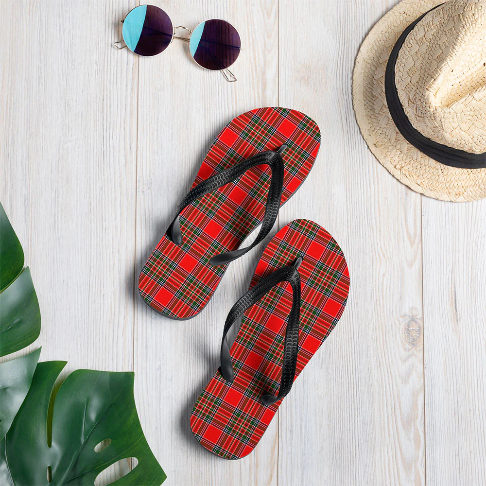 Scottish MacBean Modern Clan Badge Tartan Flip Flops - Image 2