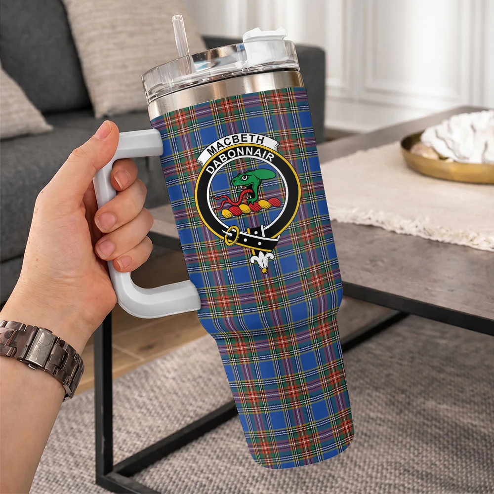 Scottish MacBeth Ancient Clan Badge Tartan 40oz Tumbler - Image 10