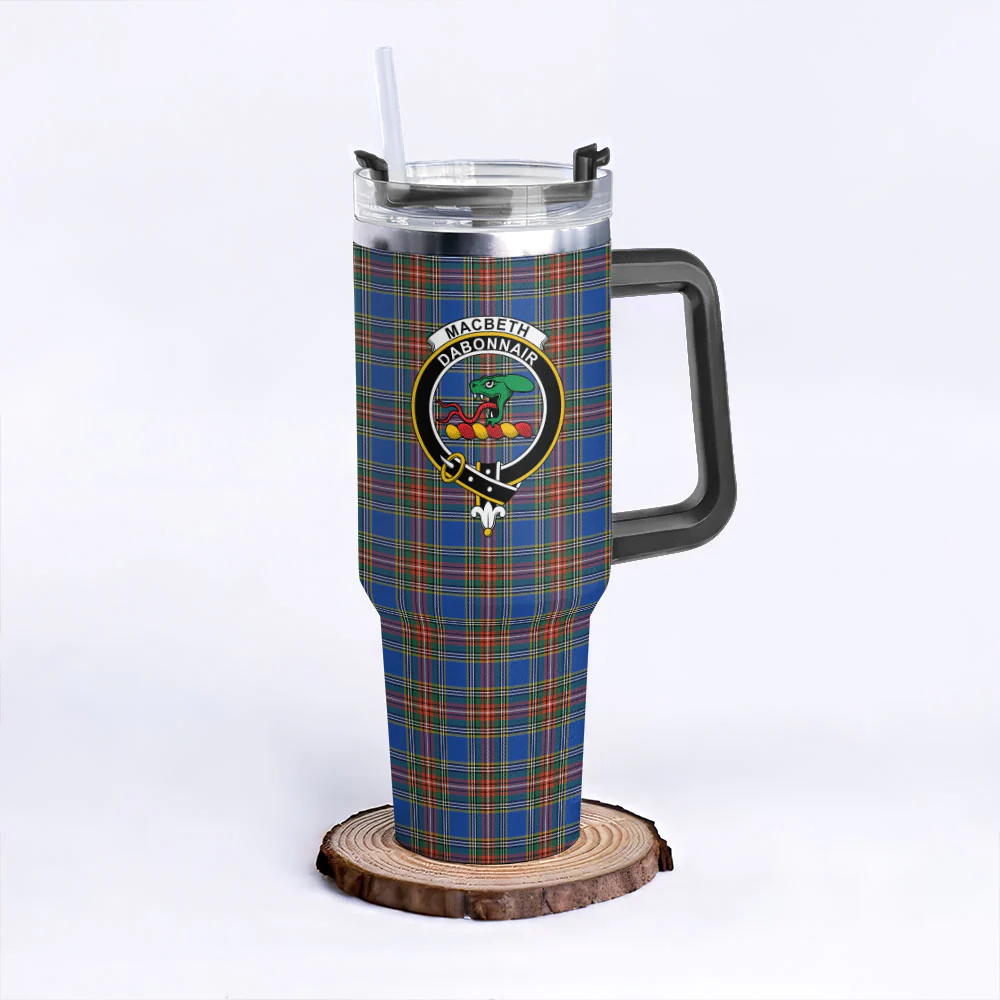 Scottish MacBeth Ancient Clan Badge Tartan 40oz Tumbler - Image 3
