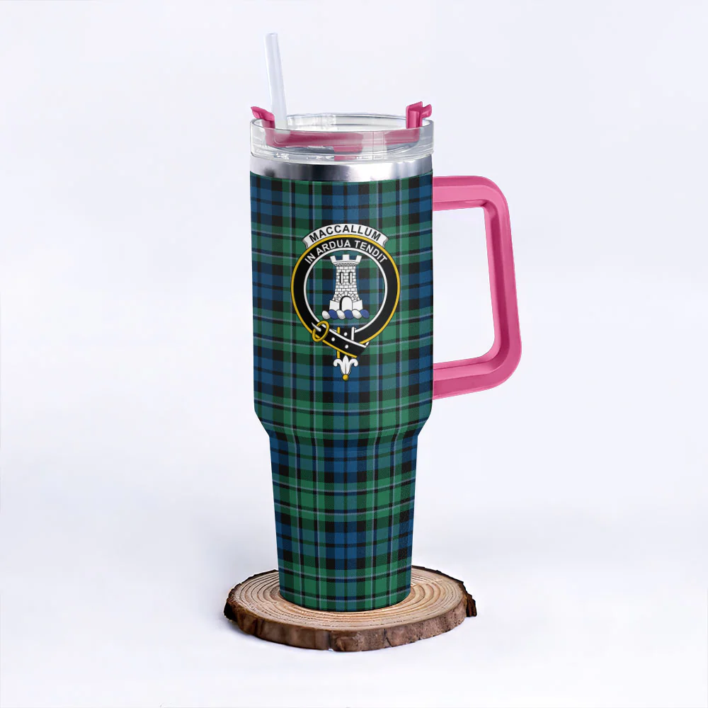 Scottish MacCallum Ancient Clan Badge Tartan 40oz Tumbler - Image 7