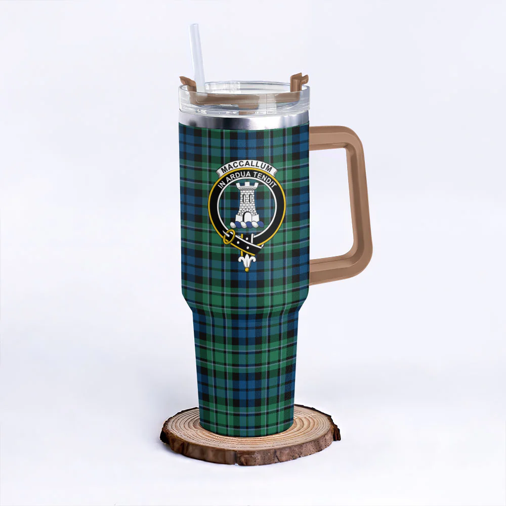 Scottish MacCallum Ancient Clan Badge Tartan 40oz Tumbler - Image 9