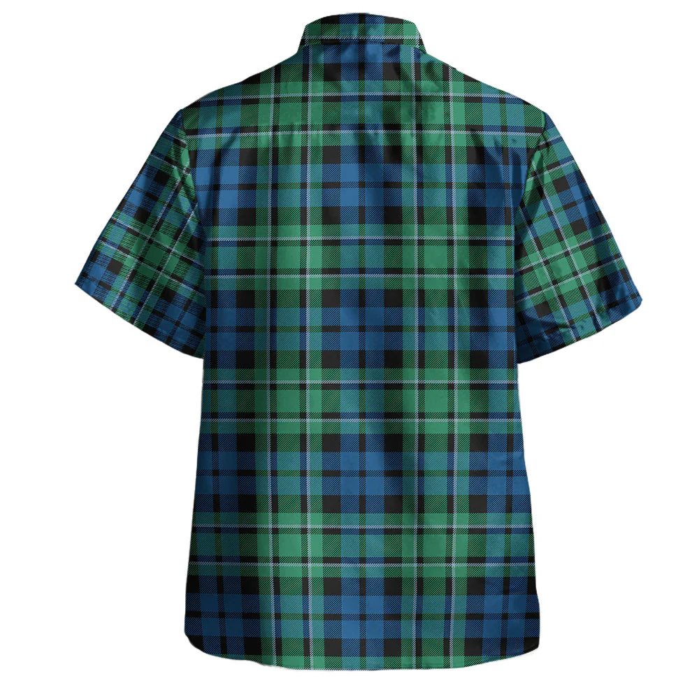 Scottish MacCallum Ancient Clan Badge Tartan Hawaiian Shirt - Image 3