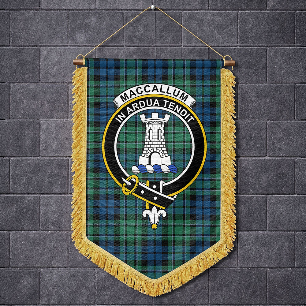 Scottish MacCallum Ancient Clan Badge Tartan Wall Hanging Banner