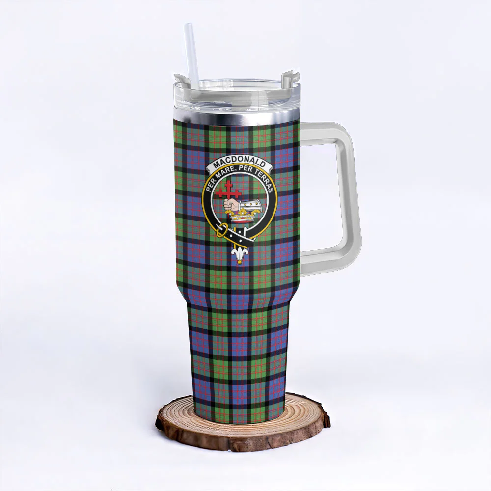 Scottish MacDonald Ancient Clan Badge Tartan 40oz Tumbler