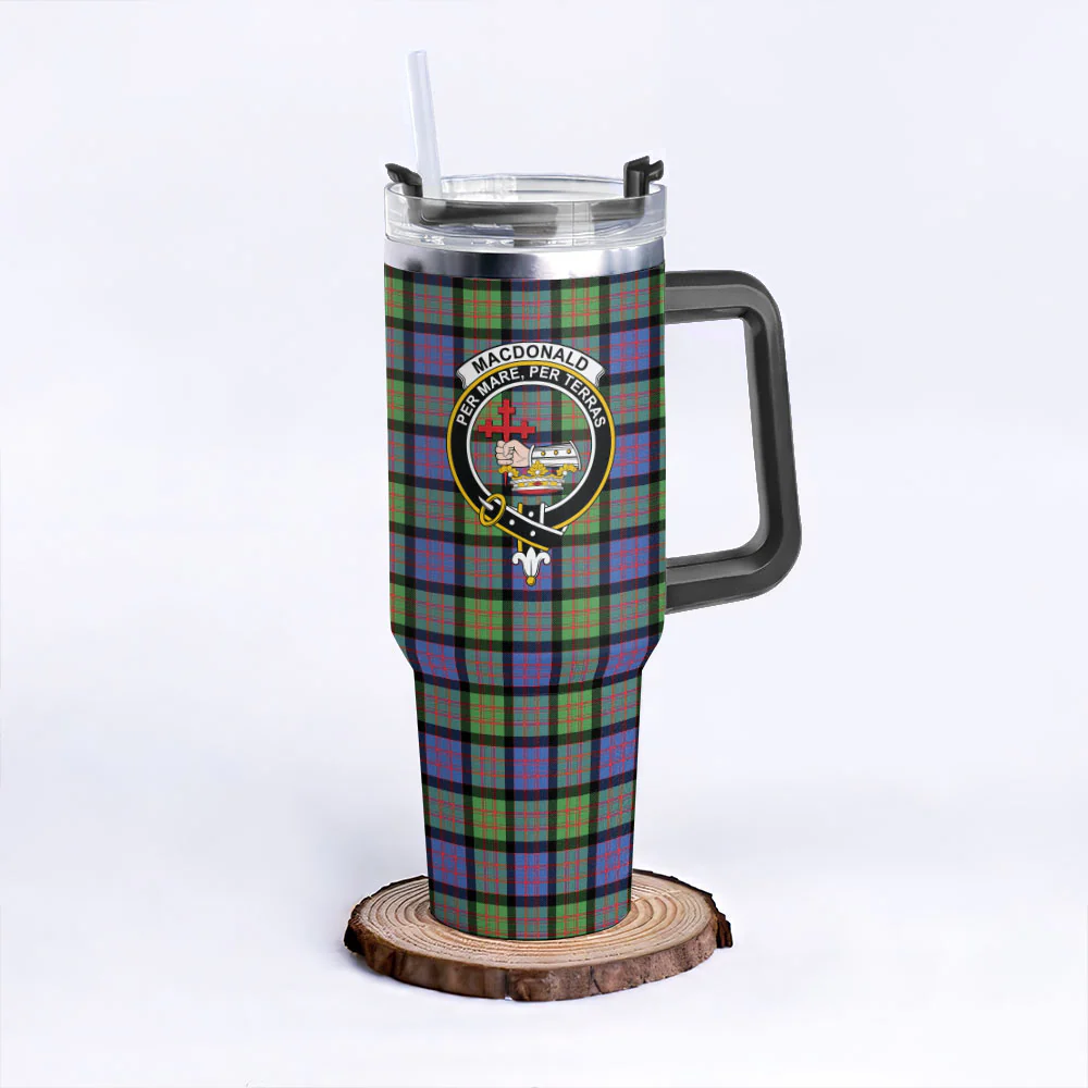 Scottish MacDonald Ancient Clan Badge Tartan 40oz Tumbler - Image 3