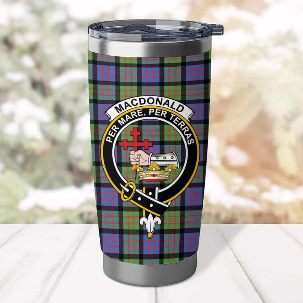 Scottish MacDonald Ancient Clan Badge Tartan Tumbler - Image 2