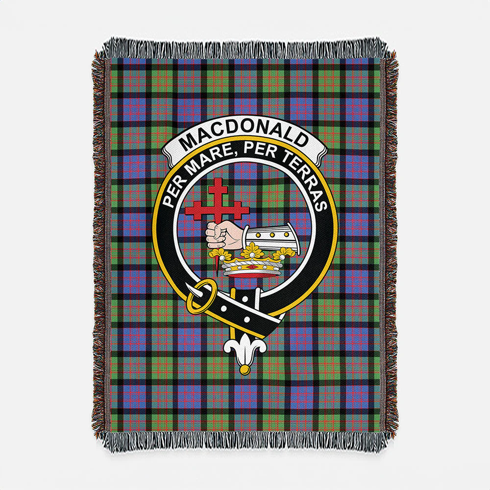 Scottish MacDonald Ancient Clan Badge Tartan Woven Blanket - Image 2