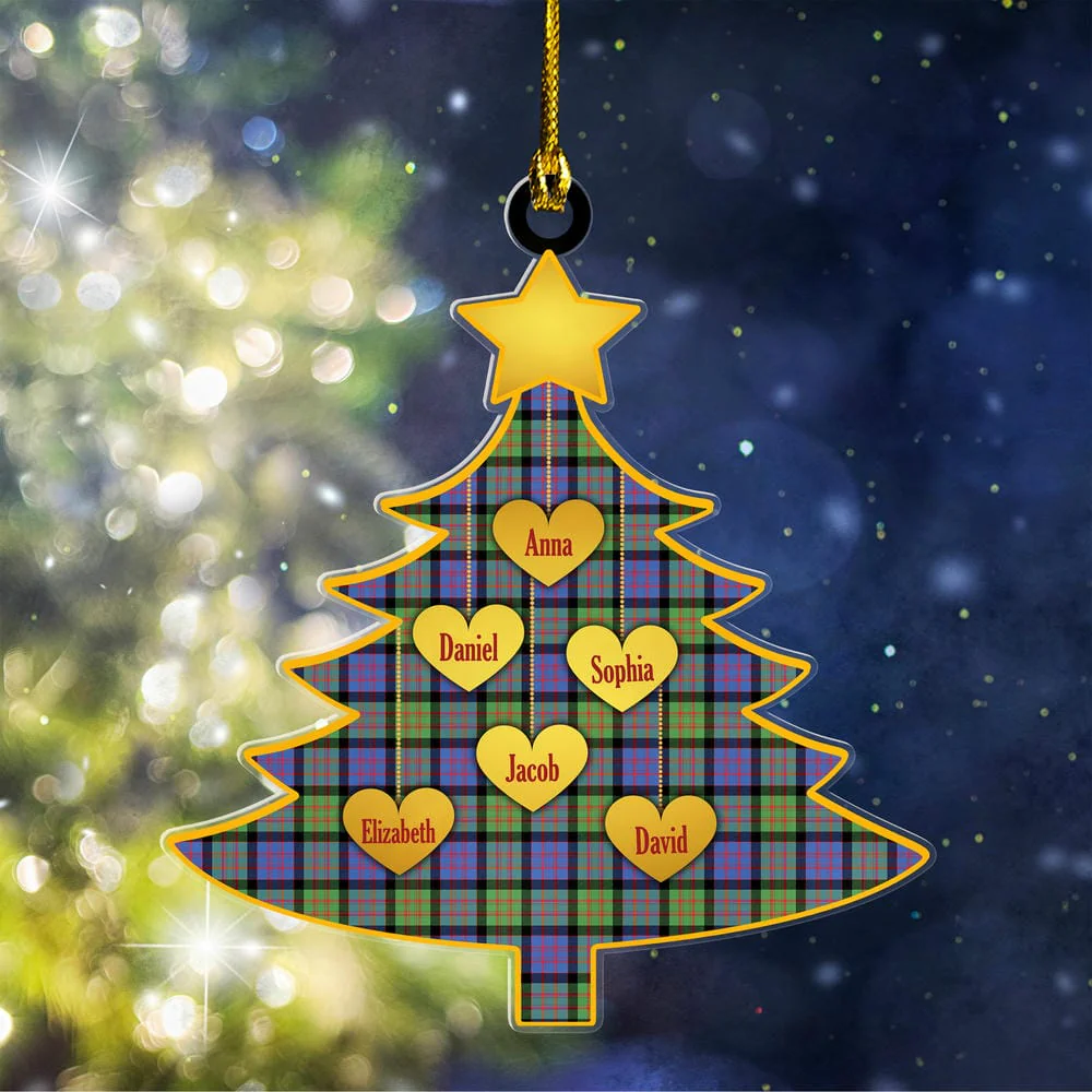 Scottish MacDonald Ancient Tartan Ornament Custom Family Christmas Tree