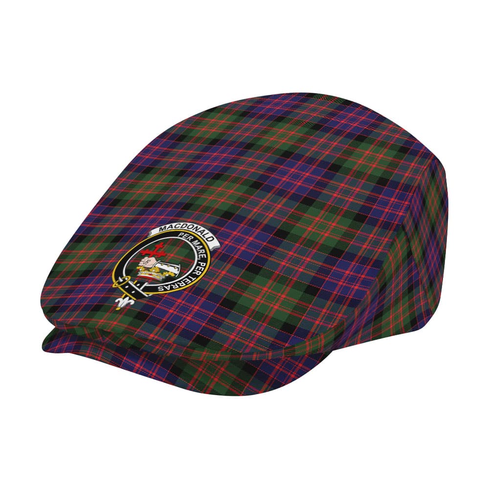 Scottish MacDonald (Clan Donald) Clan Badge Tartan Flat Cap - Image 2