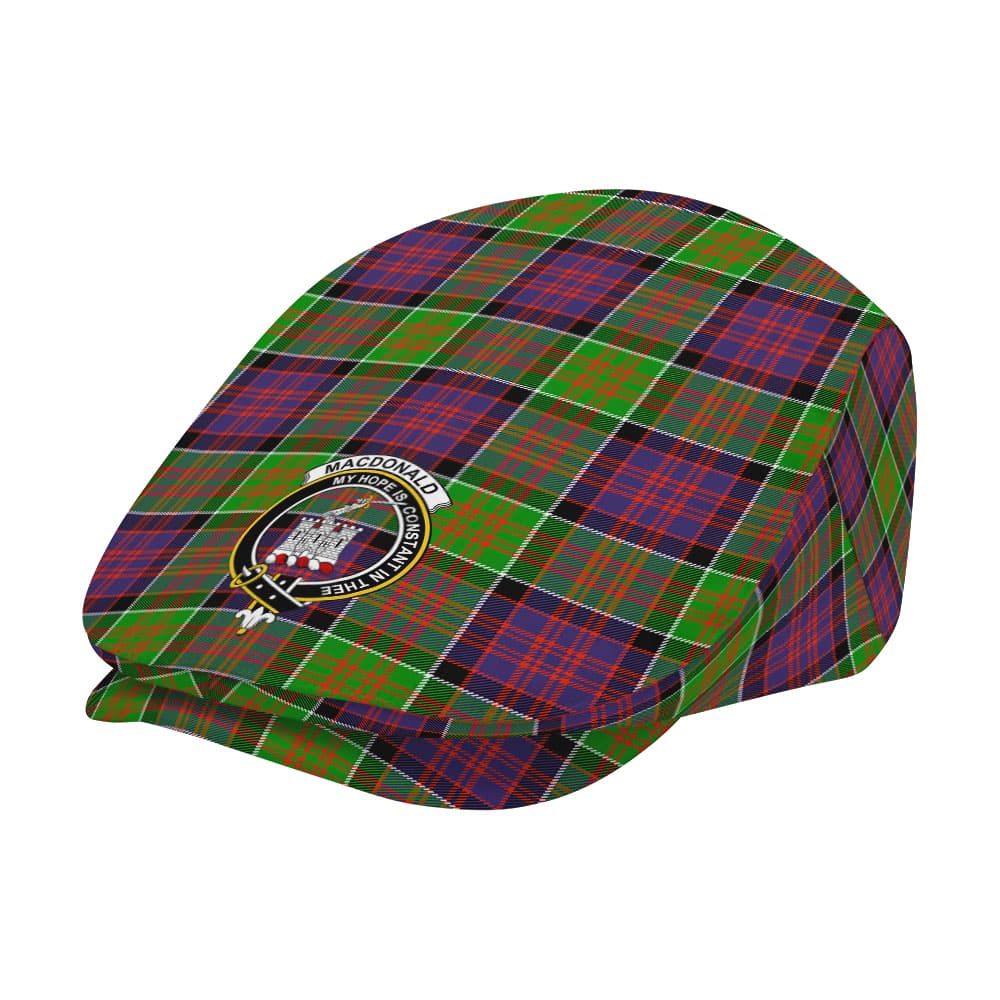 Scottish MacDonald (Clan Ranald) Clan Badge Tartan Flat Cap - Image 2