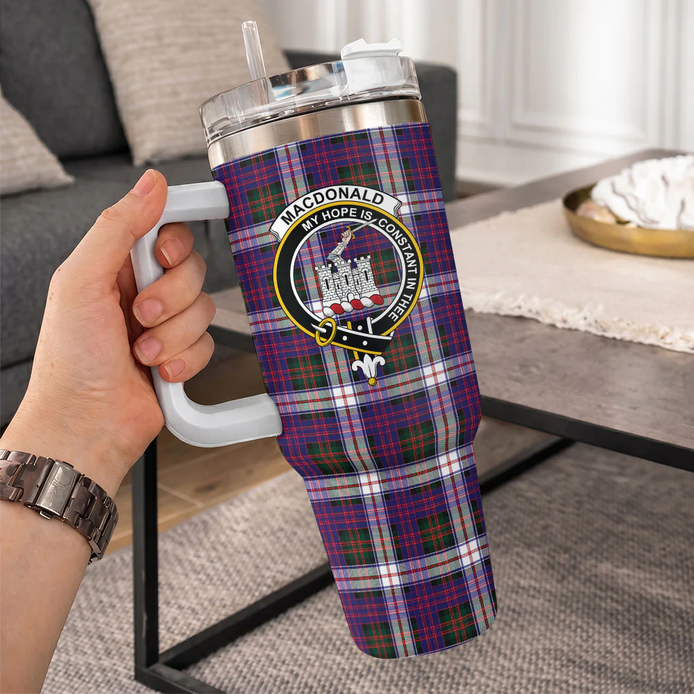 Scottish MacDonald Dress Modern Clan Badge Tartan 40oz Tumbler - Image 10