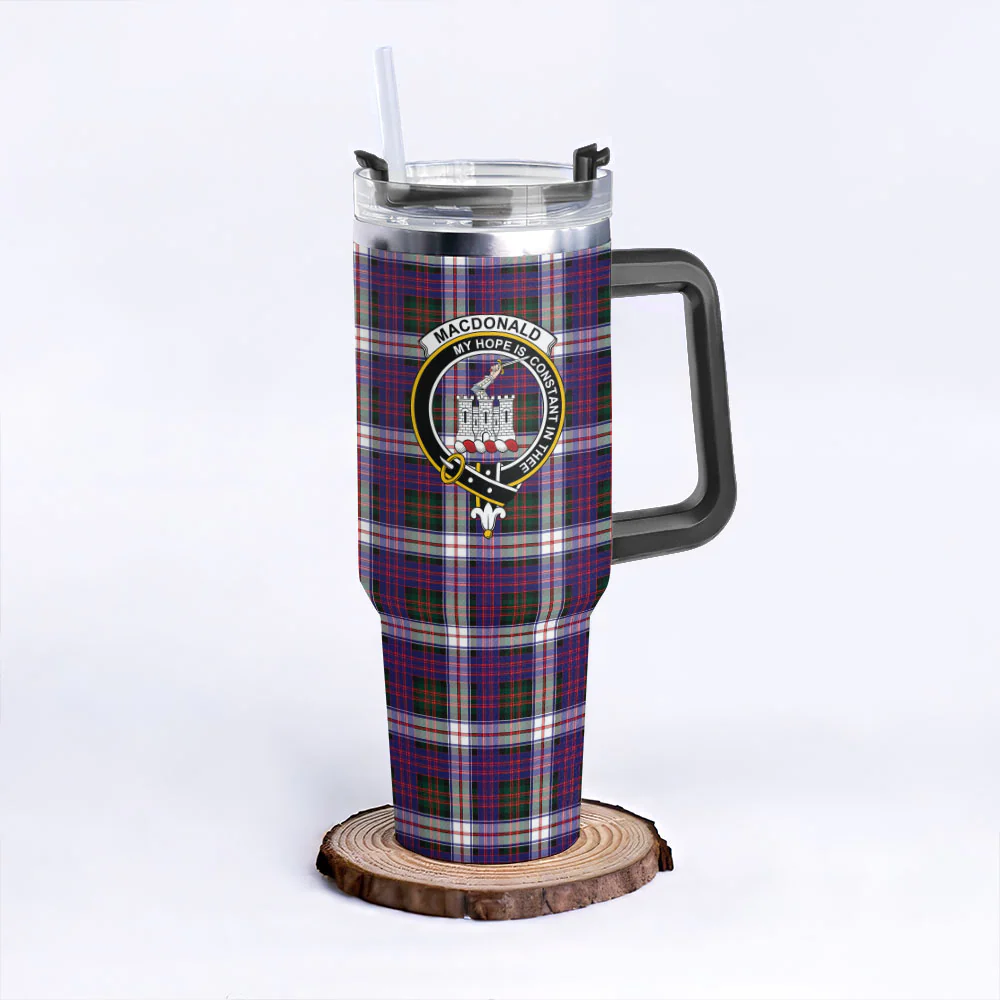 Scottish MacDonald Dress Modern Clan Badge Tartan 40oz Tumbler - Image 3