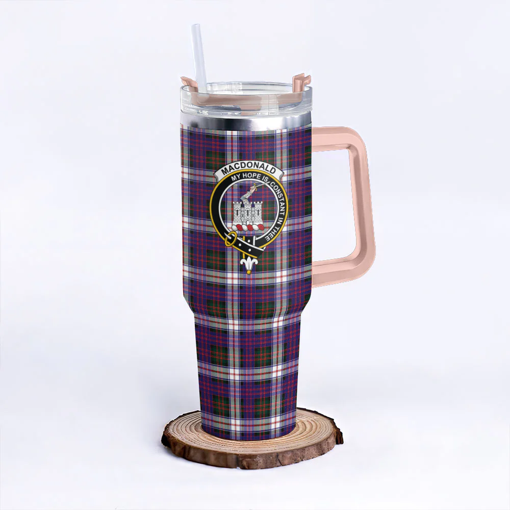 Scottish MacDonald Dress Modern Clan Badge Tartan 40oz Tumbler - Image 4
