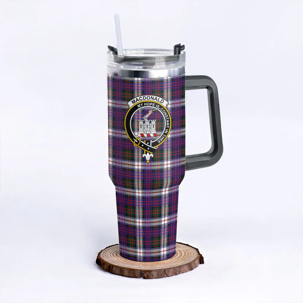 Scottish MacDonald Dress Modern Clan Badge Tartan 40oz Tumbler - Image 6