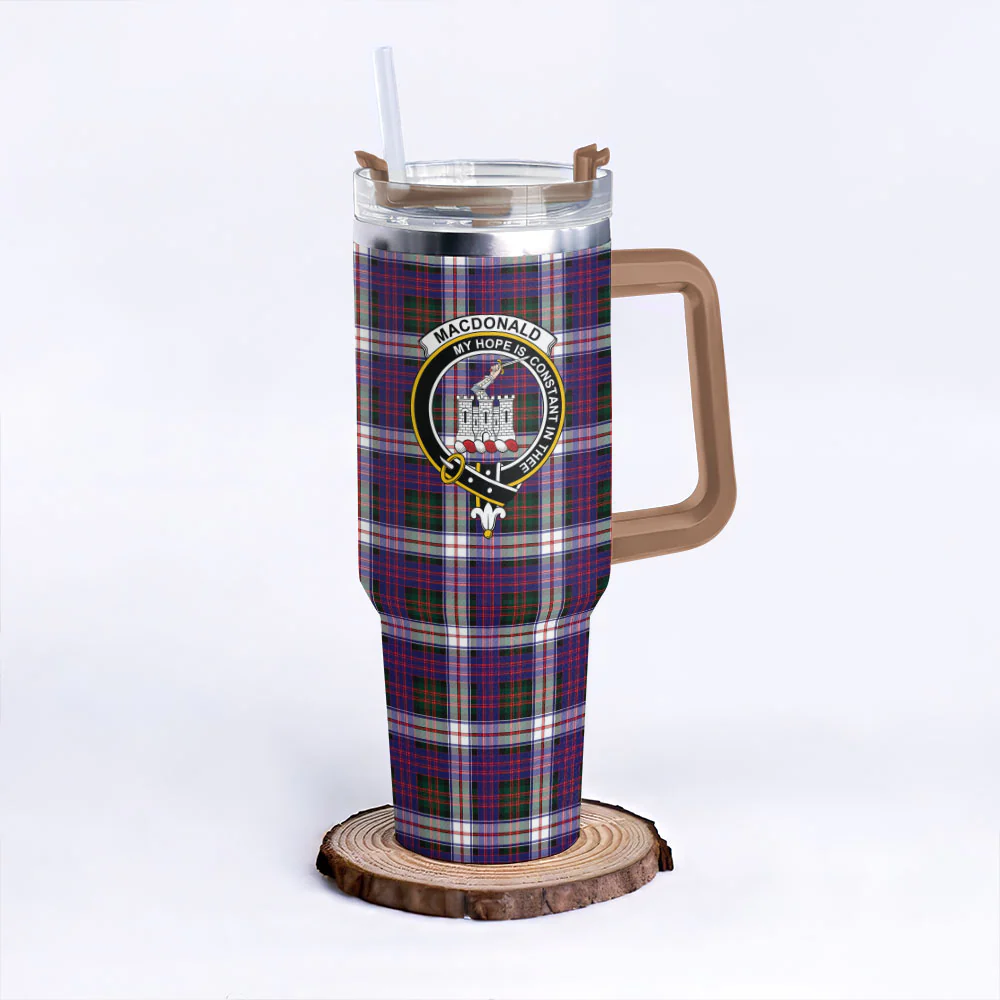 Scottish MacDonald Dress Modern Clan Badge Tartan 40oz Tumbler - Image 9