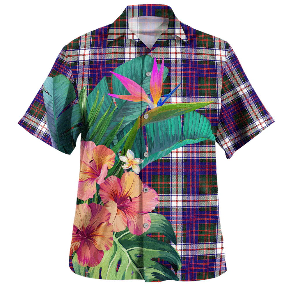 Scottish MacDonald Dress Modern Clan Badge Tartan Hawaiian Shirt Bouquet Tropical Style - Image 2