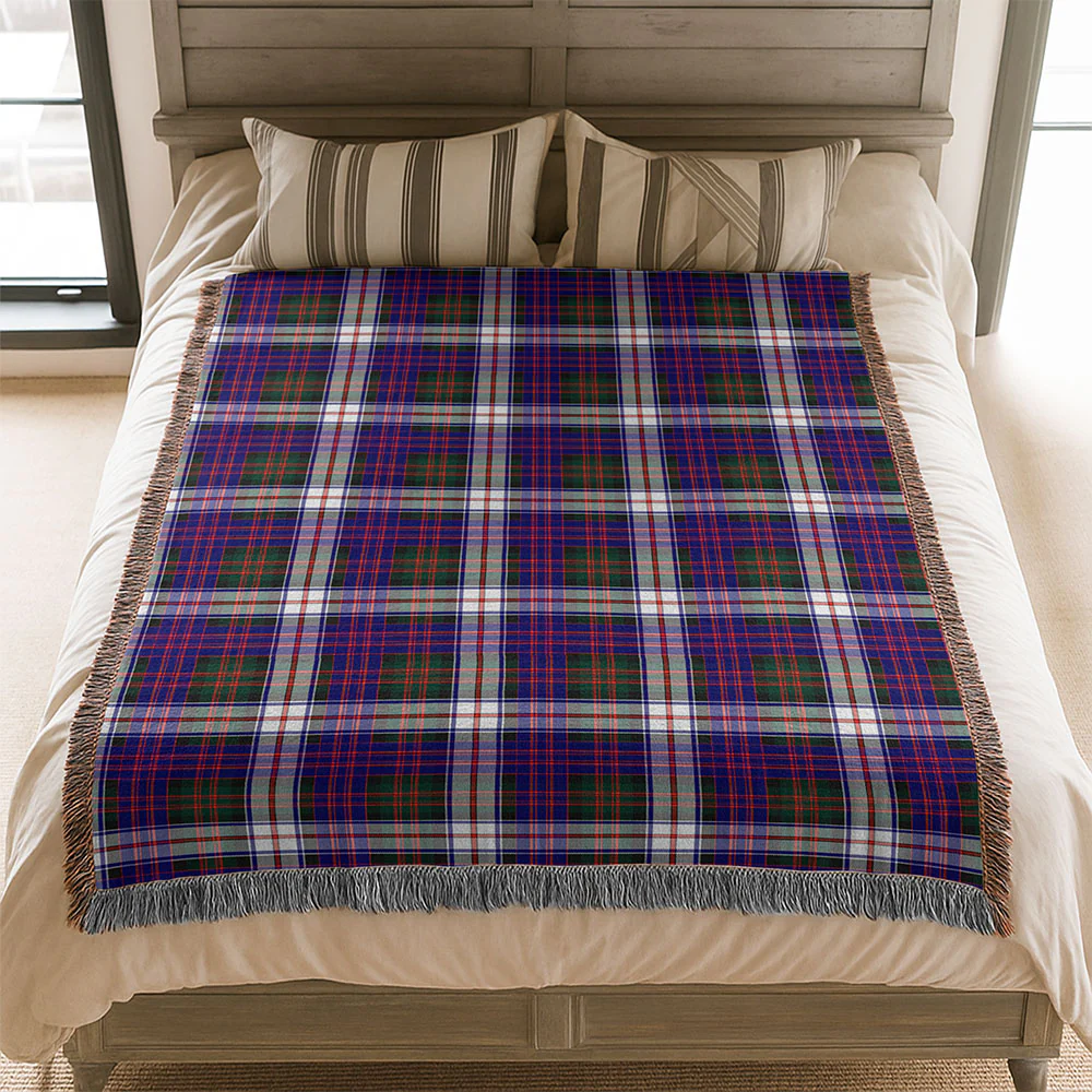 Scottish MacDonald Dress Modern Clan Badge Tartan Woven Blanket - Image 3