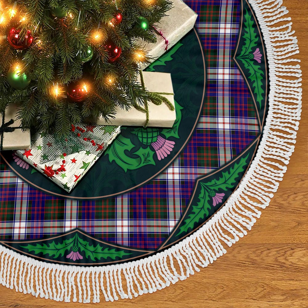 Scottish MacDonald Dress Modern Tartan Christmas Tree Skirt Old Scottish Thistle Flower - Image 5
