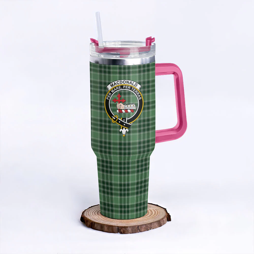 Scottish MacDonald Lord of the Isles Hunting Clan Badge Tartan 40oz Tumbler - Image 7