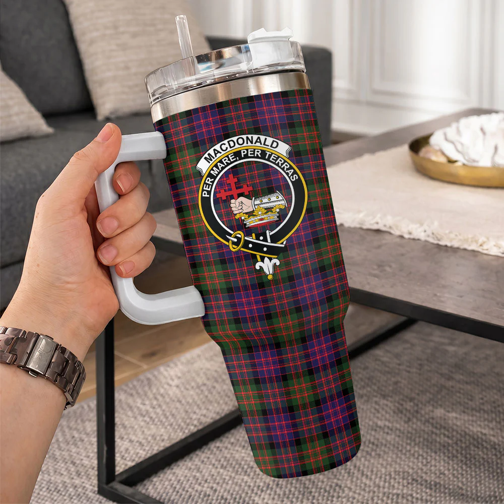 Scottish MacDonald Modern Clan Badge Tartan 40oz Tumbler - Image 10