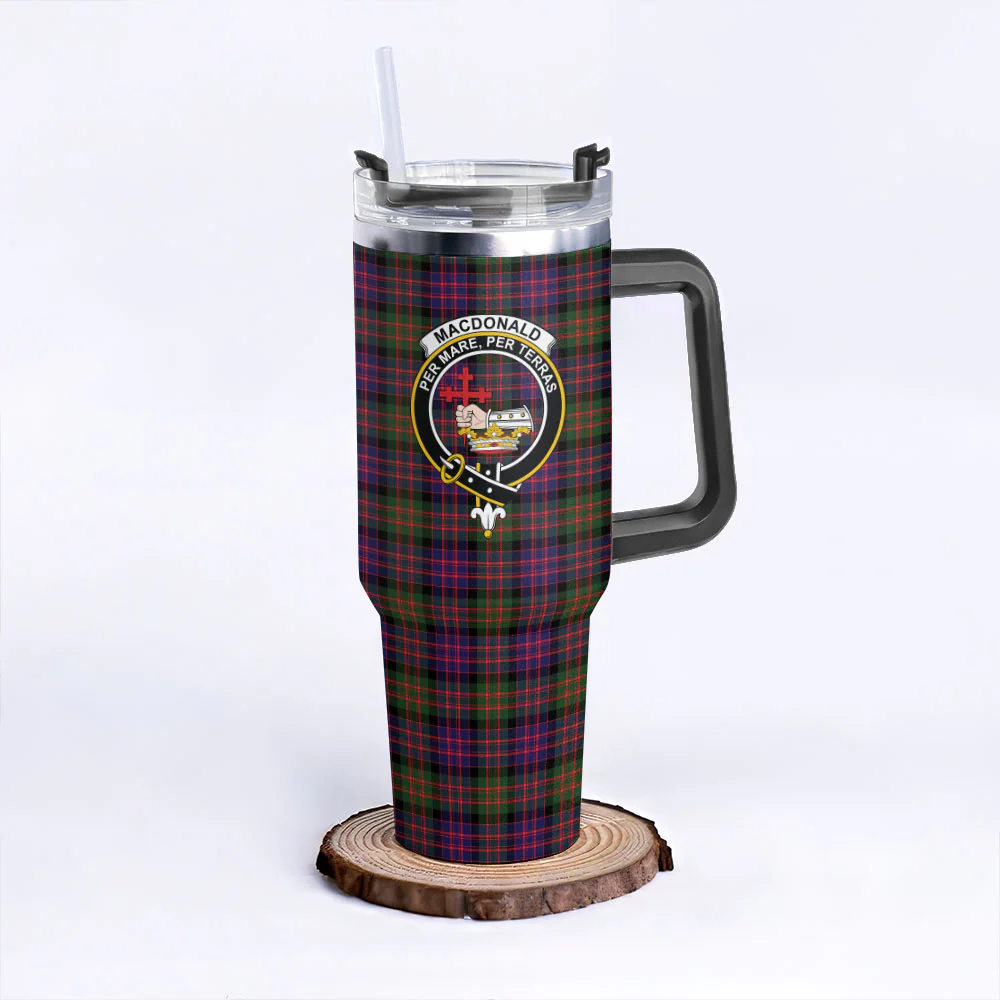Scottish MacDonald Modern Clan Badge Tartan 40oz Tumbler - Image 3