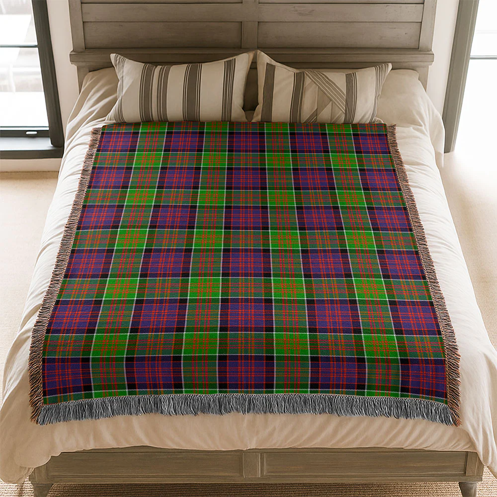 Scottish MacDonald of Clanranald Clan Badge Tartan Woven Blanket - Image 3