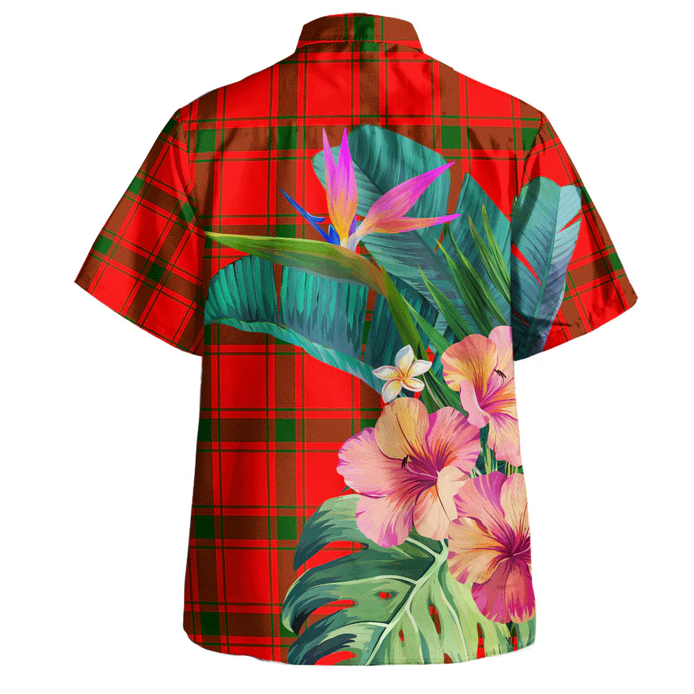 Scottish MacDonald of Sleat Clan Badge Tartan Hawaiian Shirt Bouquet Tropical Style - Image 4