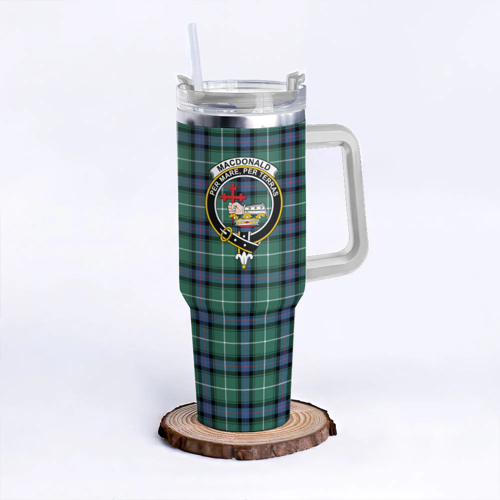 Scottish MacDonald of the Isles Hunting Ancient Clan Badge Tartan 40oz Tumbler