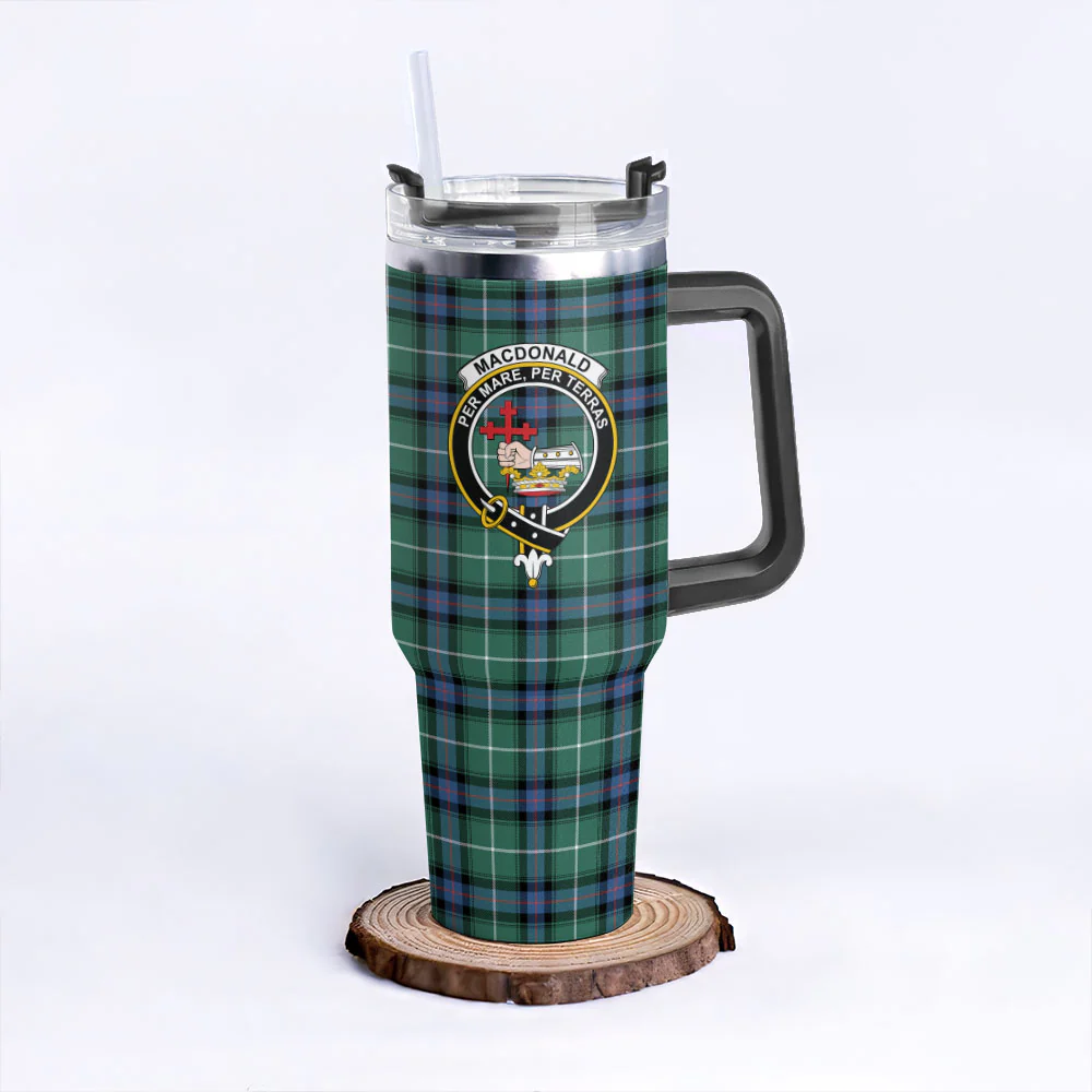 Scottish MacDonald of the Isles Hunting Ancient Clan Badge Tartan 40oz Tumbler - Image 3