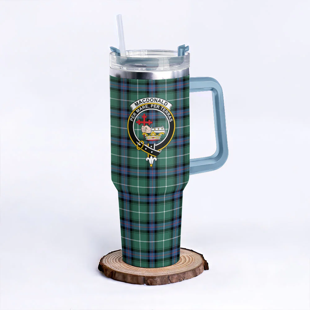 Scottish MacDonald of the Isles Hunting Ancient Clan Badge Tartan 40oz Tumbler - Image 5
