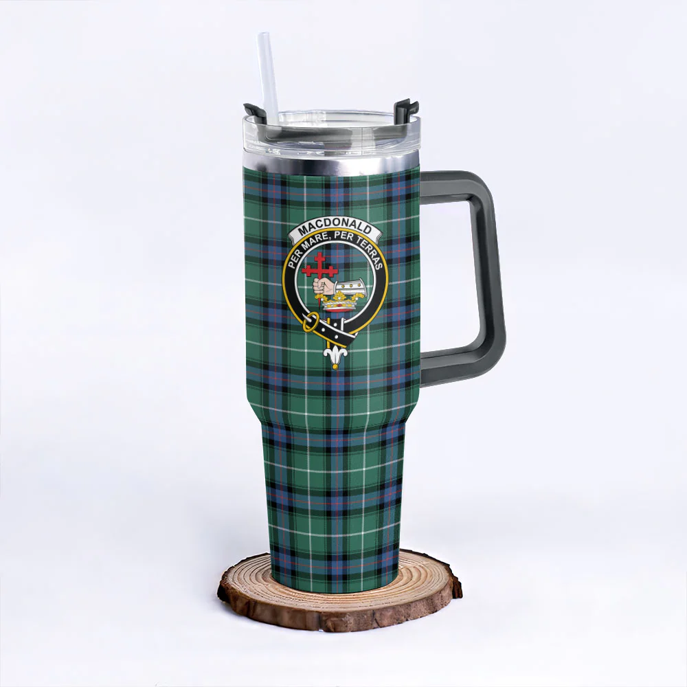 Scottish MacDonald of the Isles Hunting Ancient Clan Badge Tartan 40oz Tumbler - Image 6