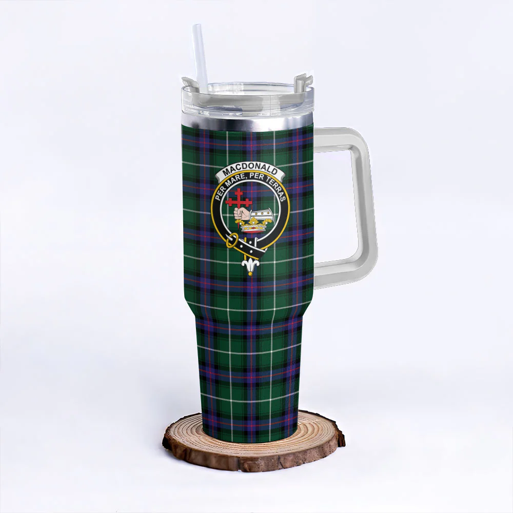 Scottish MacDonald of the Isles Hunting Modern Clan Badge Tartan 40oz Tumbler