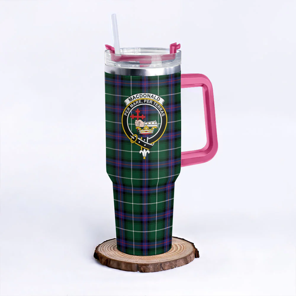 Scottish MacDonald of the Isles Hunting Modern Clan Badge Tartan 40oz Tumbler - Image 7