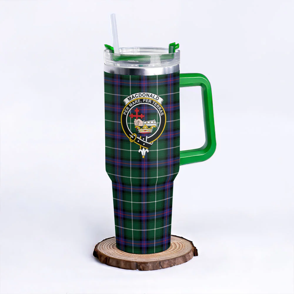 Scottish MacDonald of the Isles Hunting Modern Clan Badge Tartan 40oz Tumbler - Image 8