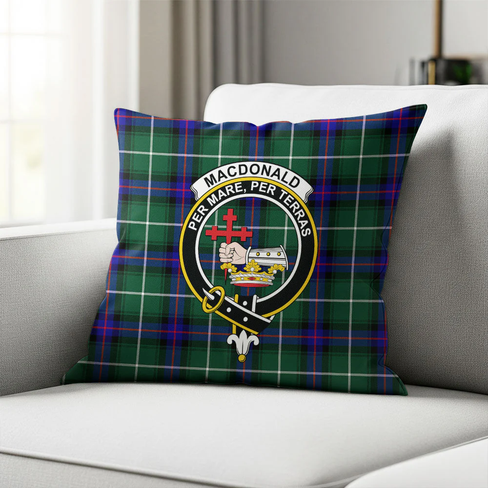 Scottish MacDonald of the Isles Hunting Modern Clan Badge Tartan Pillow Case - Image 2