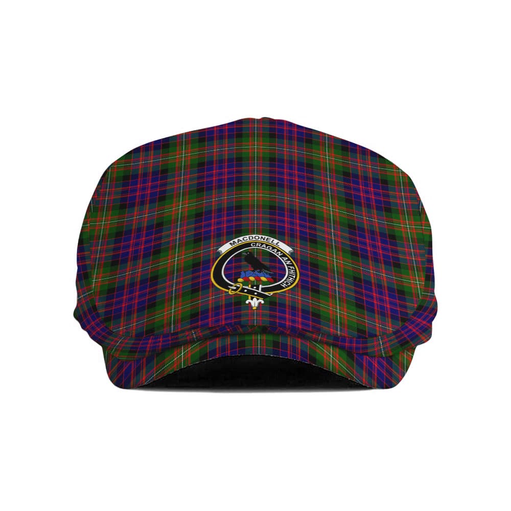 Scottish MacDonell of Glengarry Clan Badge Tartan Flat Cap