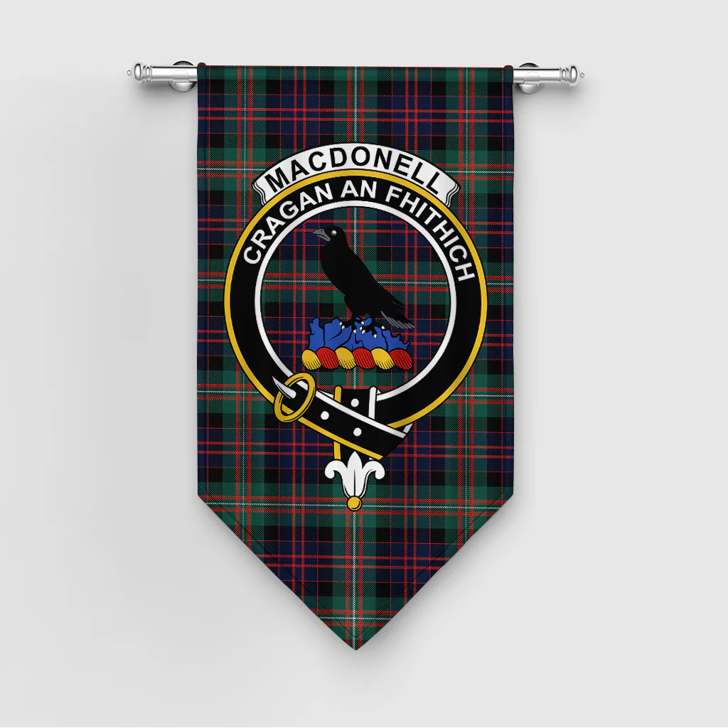 Scottish MacDonell of Glengarry Modern Clan Badge Tartan Gonfalon