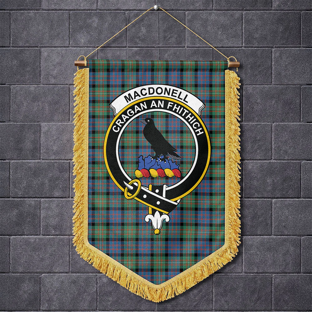 Scottish MacDonnell of Glengarry Ancient Clan Badge Tartan Wall Hanging Banner