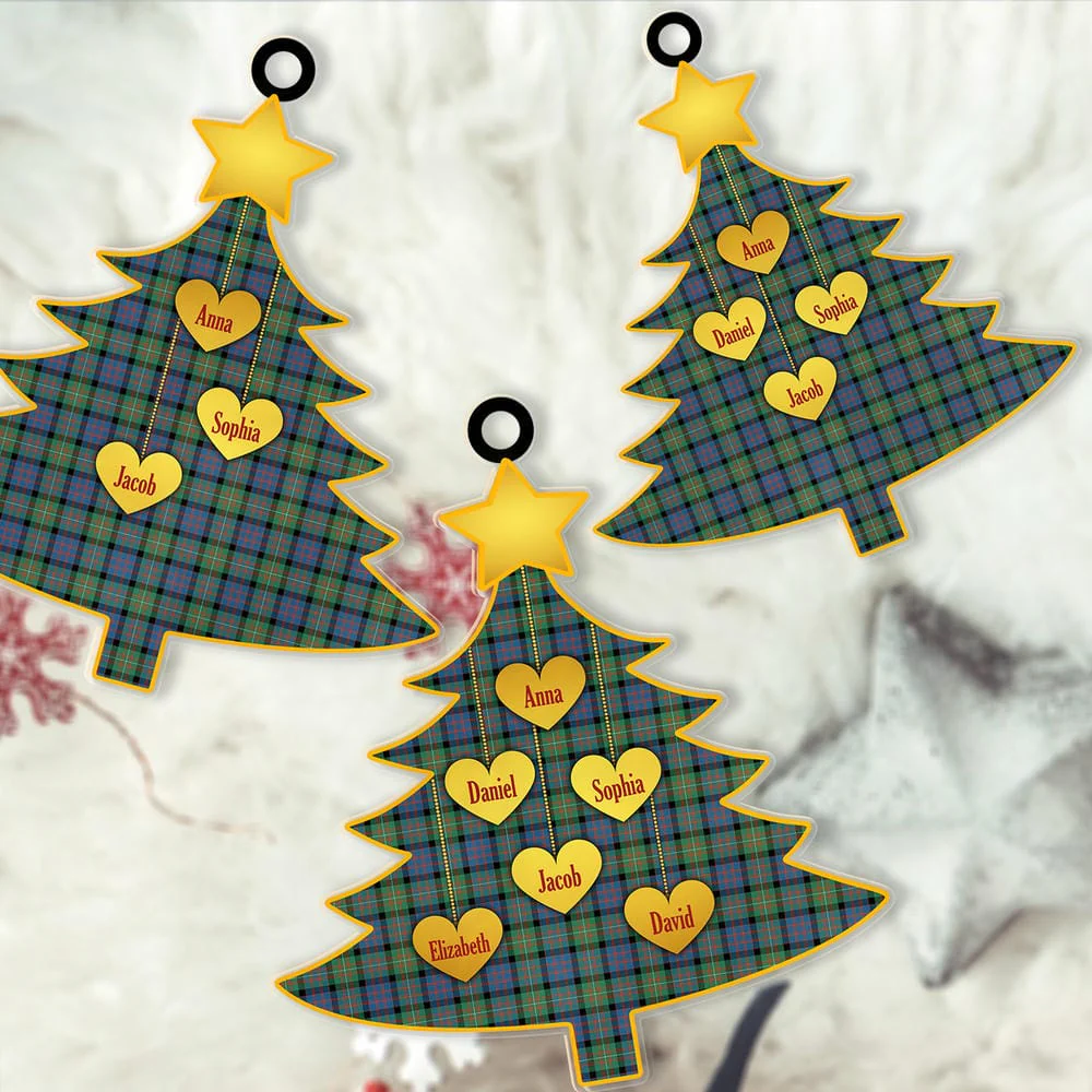 Scottish MacDonnell of Glengarry Ancient Tartan Ornament Custom Family Christmas Tree - Image 2