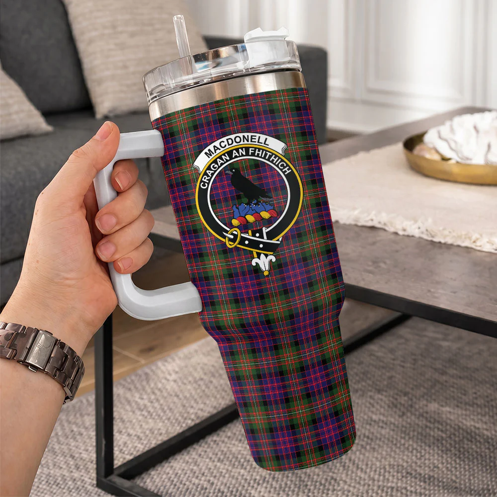 Scottish MacDonnell of Glengarry Modern Clan Badge Tartan 40oz Tumbler - Image 10