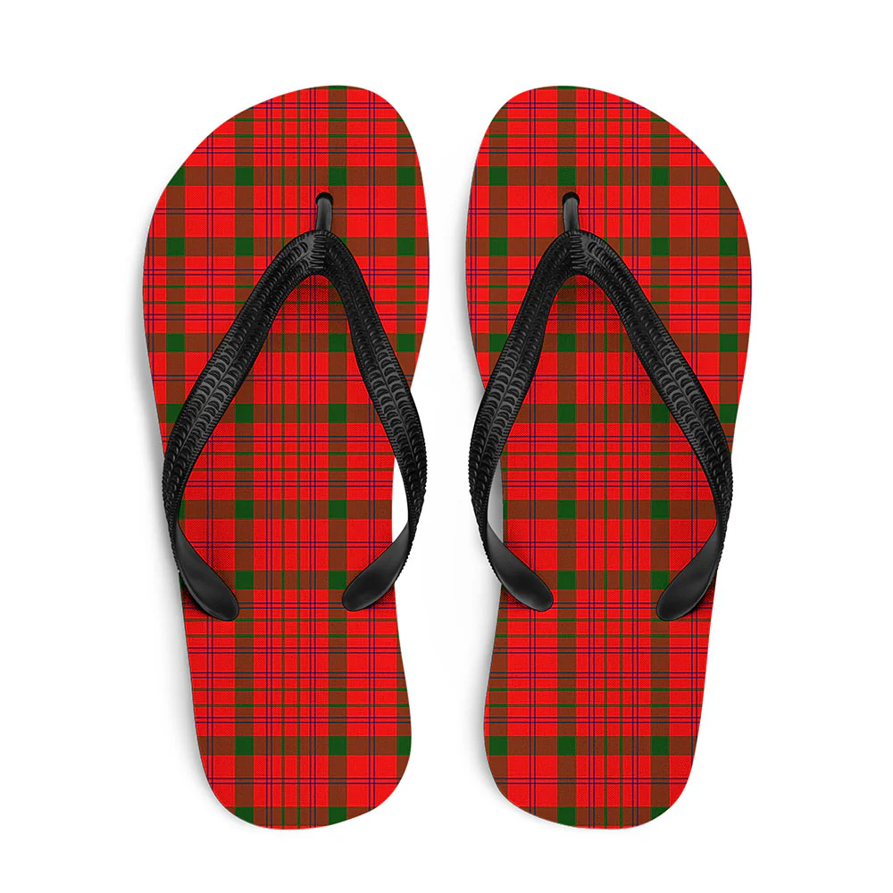 Scottish MacDonnell of Keppoch Modern Clan Badge Tartan Flip Flops