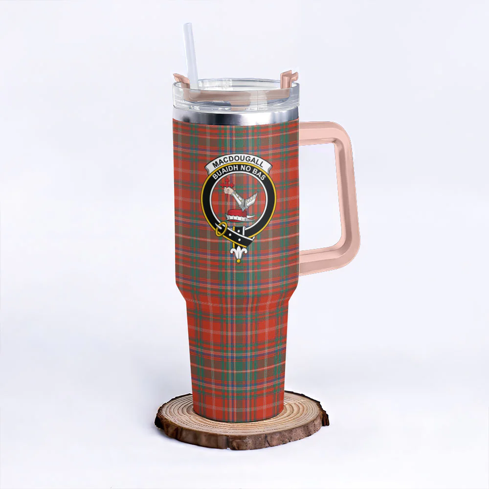 Scottish MacDougall Ancient Clan Badge Tartan 40oz Tumbler - Image 4