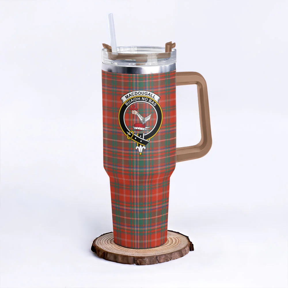 Scottish MacDougall Ancient Clan Badge Tartan 40oz Tumbler - Image 9