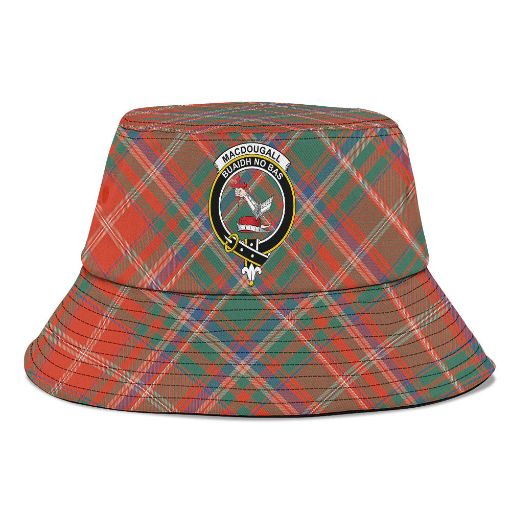 Scottish MacDougall Ancient Clan Badge Tartan Bucket Hat - Image 2