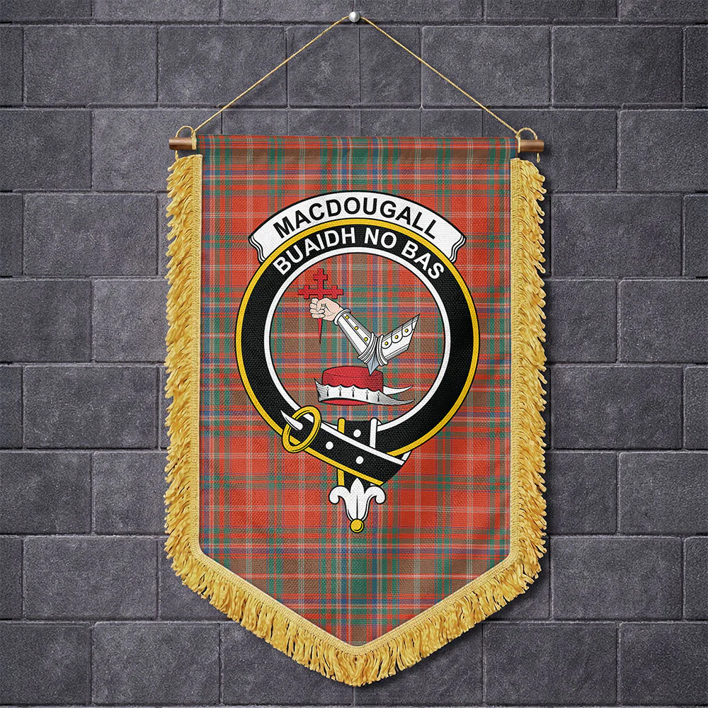 Scottish MacDougall Ancient Clan Badge Tartan Wall Hanging Banner