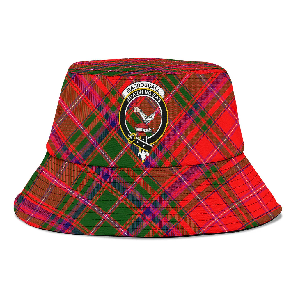 Scottish MacDougall Modern Clan Badge Tartan Bucket Hat - Image 2